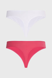 Calzón colaless blanco con lazo pequeño al frente