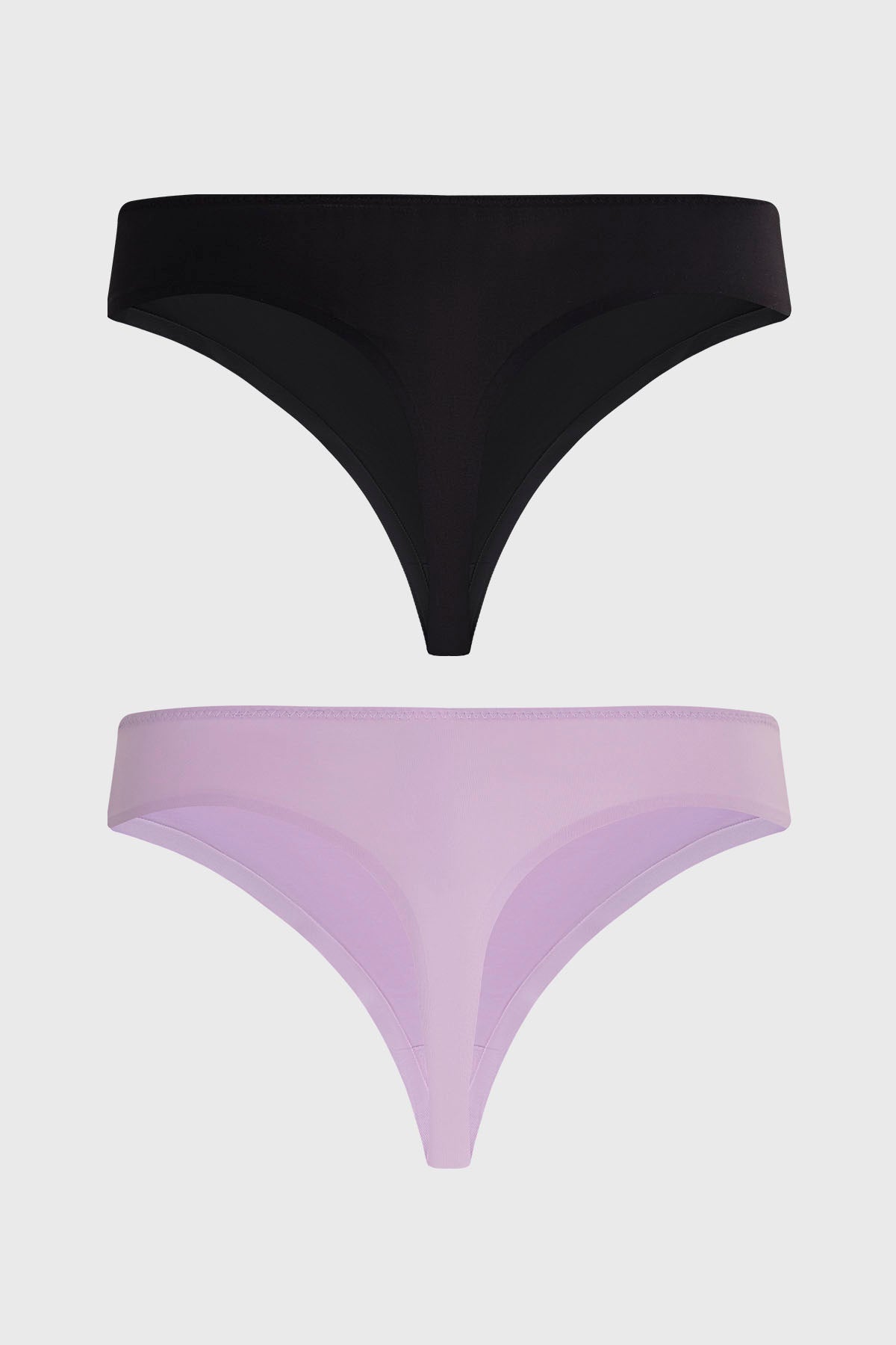 Calzón colaless liso lila con detalle de moño pequeño en el frente