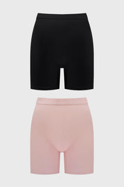Calzón mujer short pierna larga palo rosa diseño liso sin estampa ideal para comodidad diaria