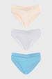 Calzón bikini crudo para mujer con diseño liso y corte clásico sin estampado