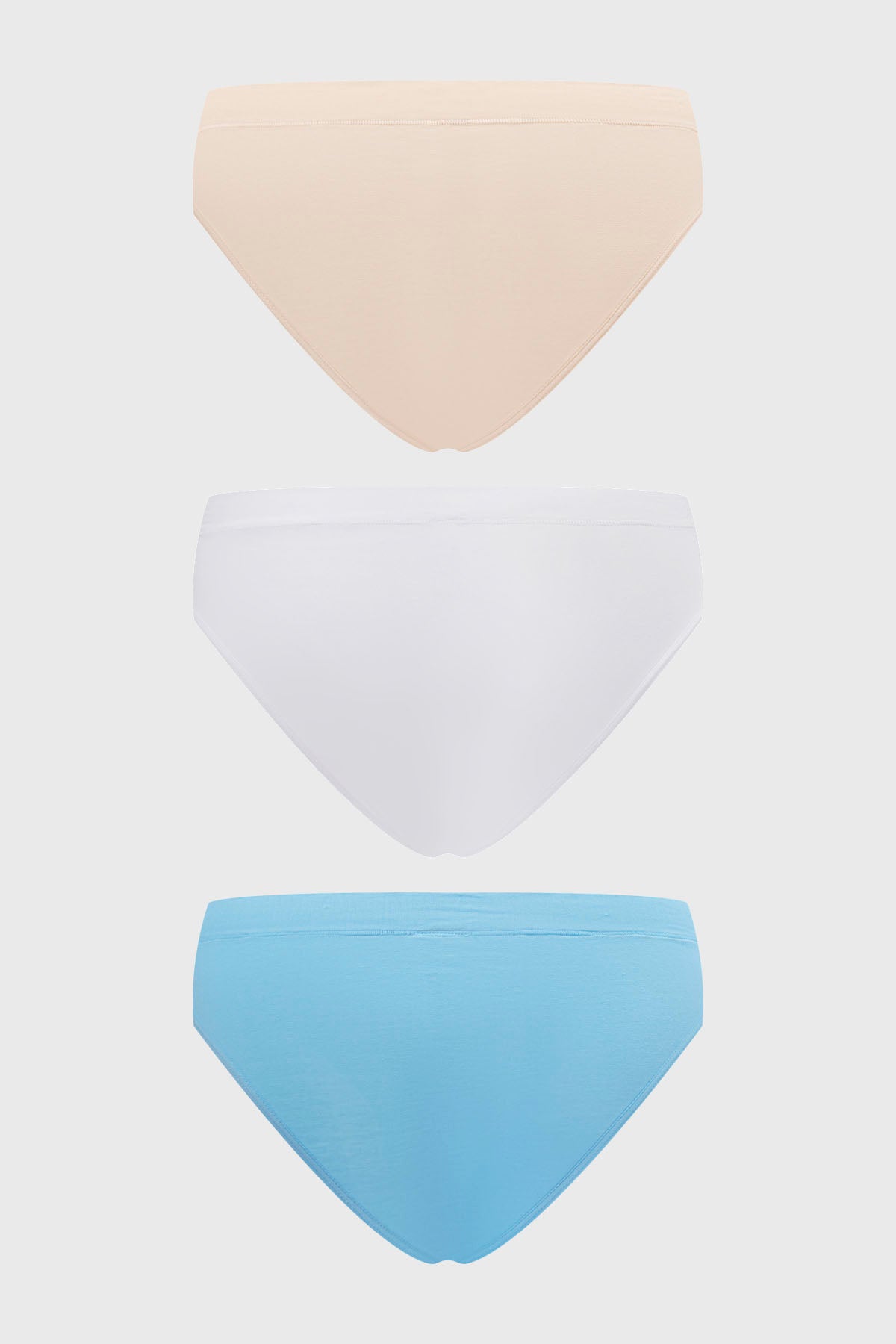 Calzón bikini crudo para mujer con diseño liso y corte clásico sin estampado