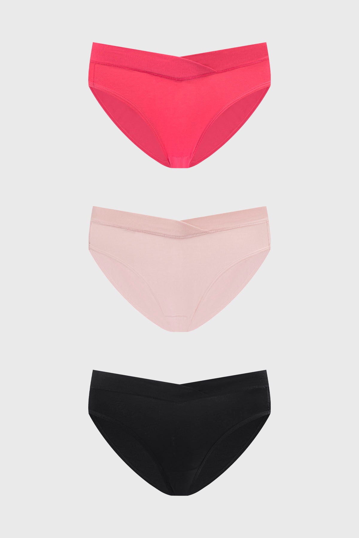 Calzón bikini palo rosa liso con diseño cruzado en la cintura suave y cómodo ideal para el día a día