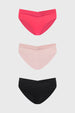 Calzón bikini palo rosa liso con diseño cruzado en la cintura suave y cómodo ideal para el día a día