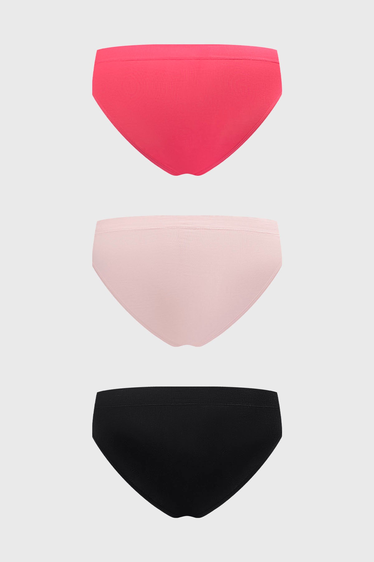 Calzón bikini palo rosa liso con diseño cruzado en la cintura suave y cómodo ideal para el día a día