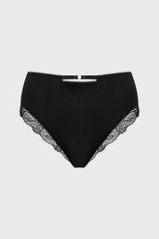 Calzón Mujer Pantaleta Detalle Encaje Negro