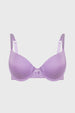 Sostén mujer copa soft color lila con tirantes ajustables y diseño sencillo