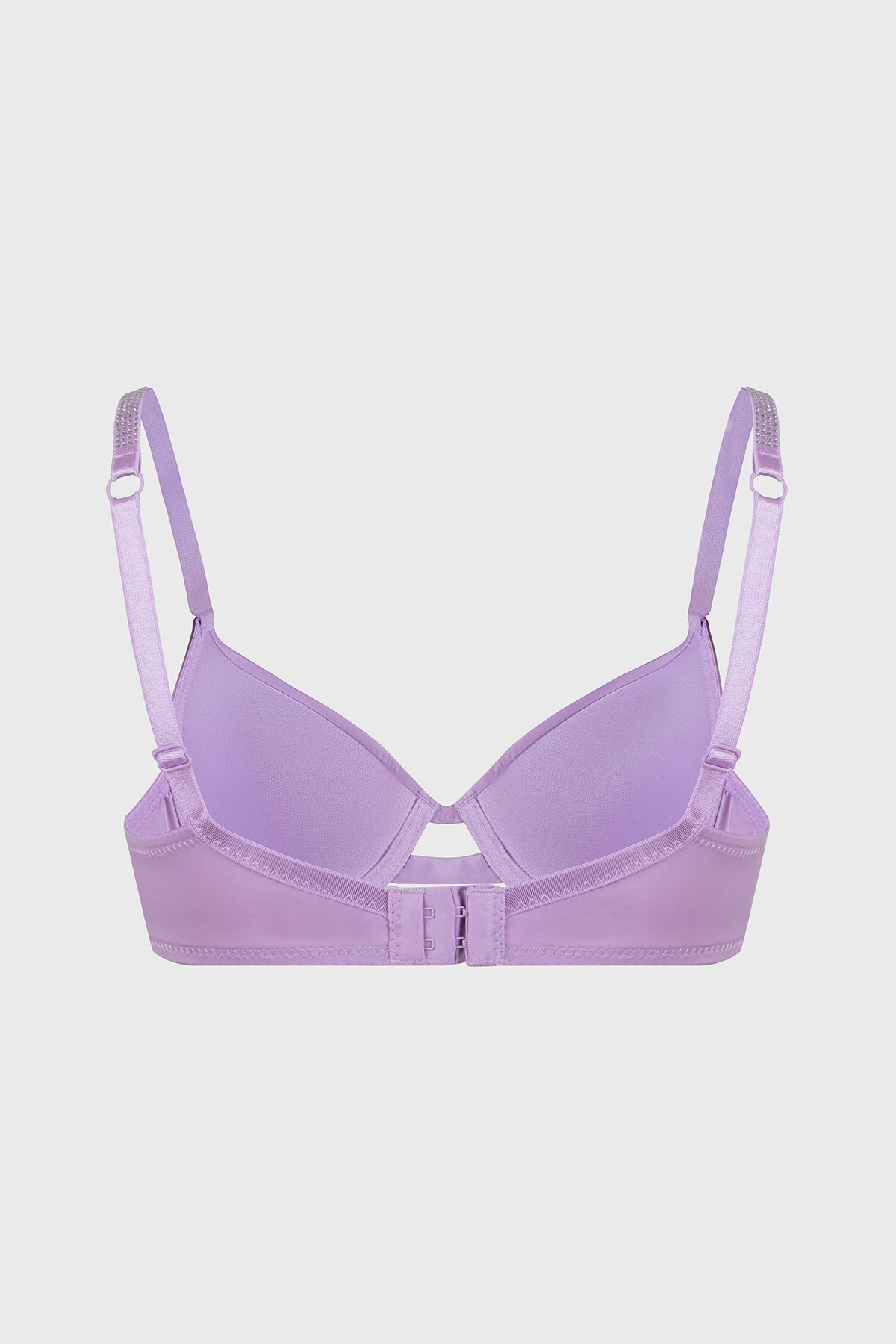 Sostén mujer copa soft color lila con tirantes ajustables y diseño sencillo