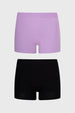 Calzón Mujer Bipack Short Tipo Boxer Lila