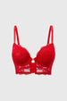 Sostén Mujer Corset Detalle Cruce Medio Rojo