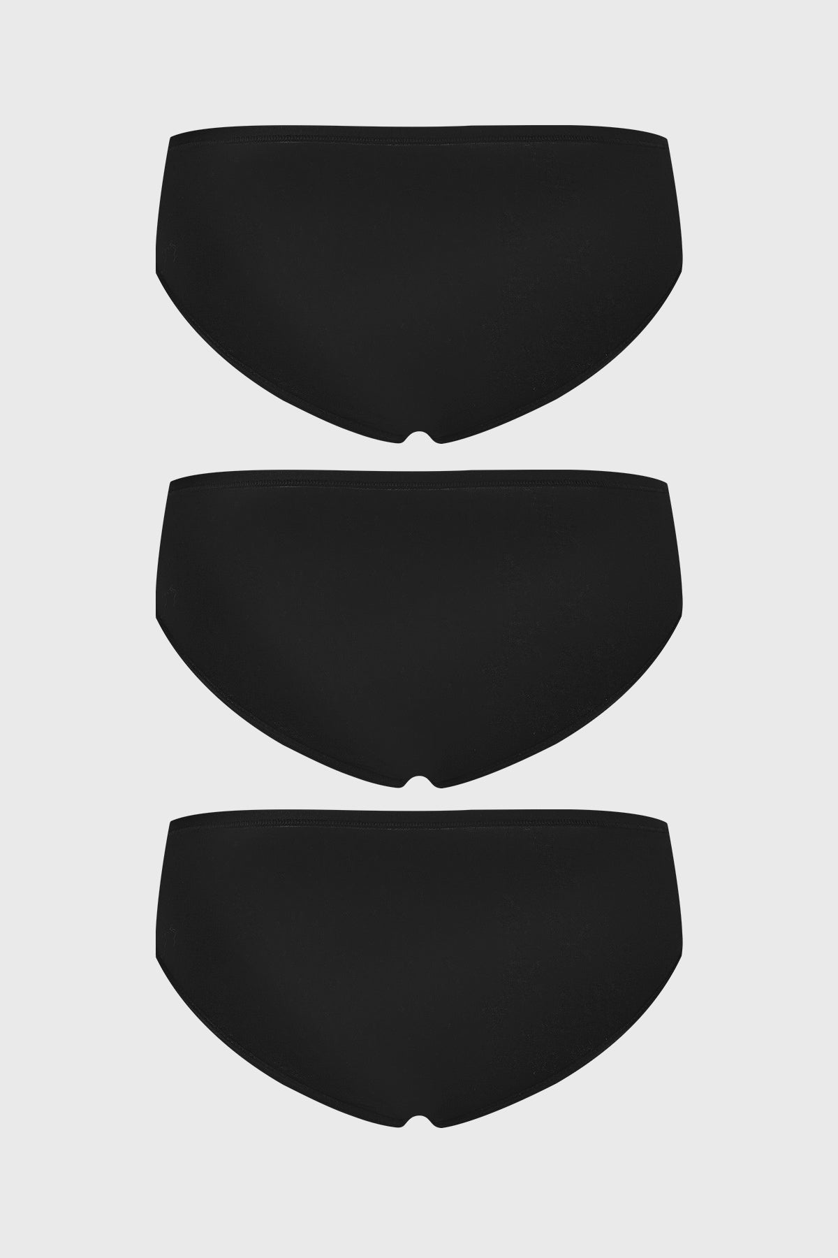 Calzón mujer tripack negro liso algodón diseño simple y cómodo ideal para el uso diario