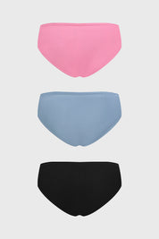 Calzón Mujer Tripack Algodón Liso Azul Oscuro