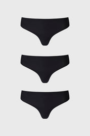 Calzón Mujer Tripack Colaless Negro