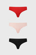 Calzón Mujer Tripack Colaless Rojo