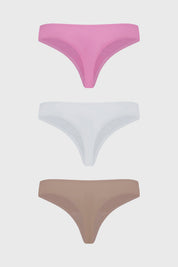 Calzón Mujer Tripack Colaless Rosado