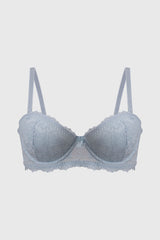 Sostén Mujer Strappless Encaje Azul Claro