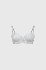 Sostén Mujer Strappless Encaje Blanco