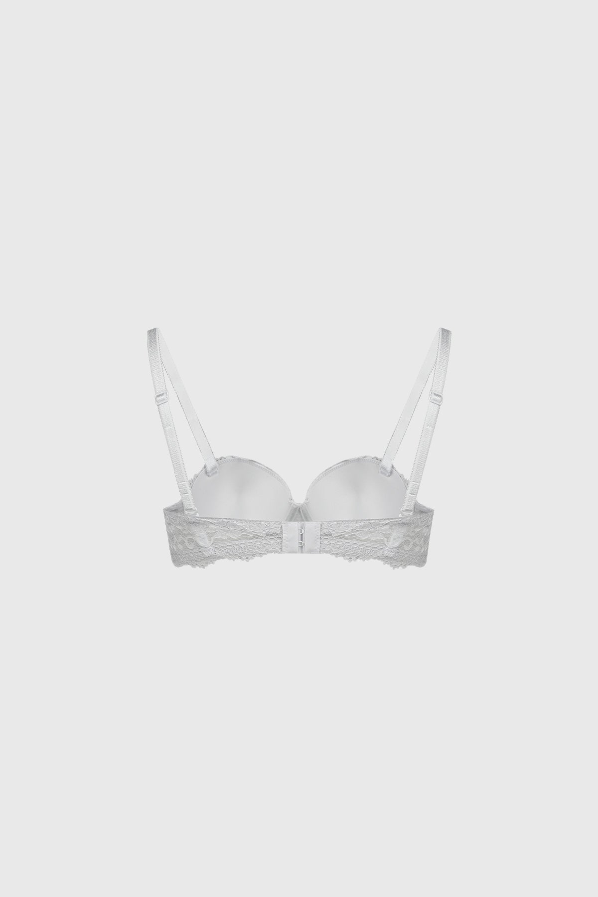Sostén strapless blanco con encaje floral delicado sin estampa diseño elegante para un look sofisticado y cómodo