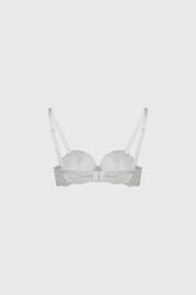 Sostén strapless blanco con encaje floral delicado sin estampa diseño elegante para un look sofisticado y cómodo