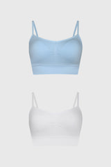 Sostén Mujer Bipack Peto Liso Azul Claro