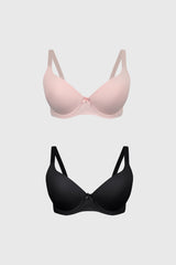 Sostén Mujer Bipack Básico Liso Palo Rosa