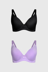 Sostén Mujer Bipack Básico Liso Lila