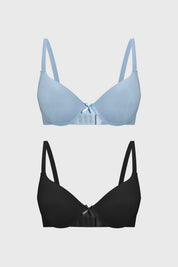 Sostén Mujer Bipack Básico Liso Azul Oscuro