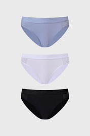 Calzón Mujer Tripack Bikini Azul Claro