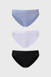 Calzón Mujer Tripack Bikini Azul Claro