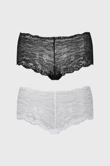 Calzón Mujer Pantaleta Full Encaje Blanco