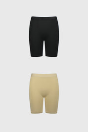 Calzón Mujer Short Pierna Larga Beige