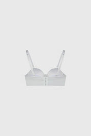 Sostén blanco push up liso sin estampas tirantes ajustables diseño clásico