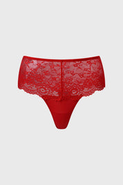 Calzón Mujer Detalle Encaje Rojo