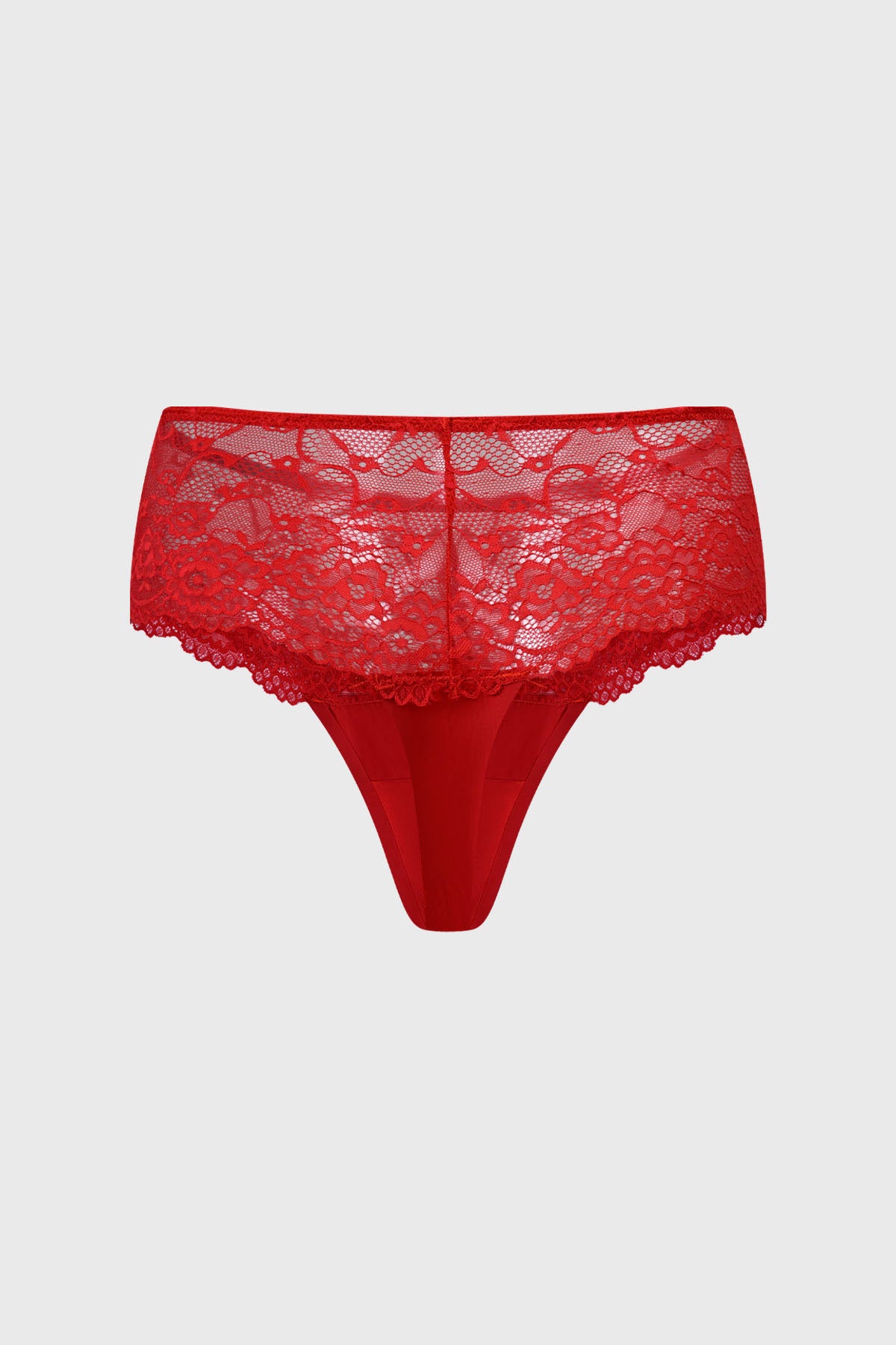 Calzón Mujer Detalle Encaje Rojo