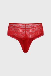 Calzón Mujer Detalle Encaje Rojo