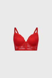 Sostén Mujer Detalle Encaje Rojo