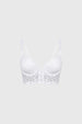 Sostén Mujer Corset Detalle Cruce Medio Blanco