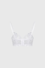 Sostén Mujer Corset Detalle Cruce Medio Blanco