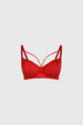 Sostén rojo copa soft para mujer diseño liso con tirantes dobles en estilo moderno y elegante