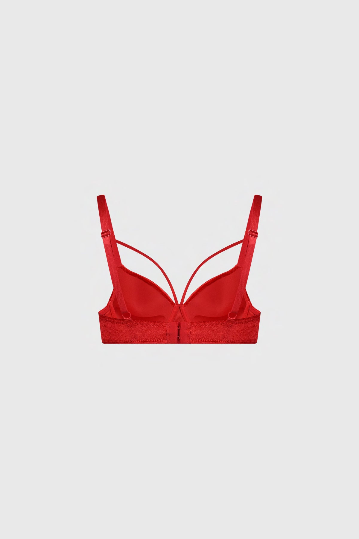 Sostén rojo copa soft para mujer diseño liso con tirantes dobles en estilo moderno y elegante