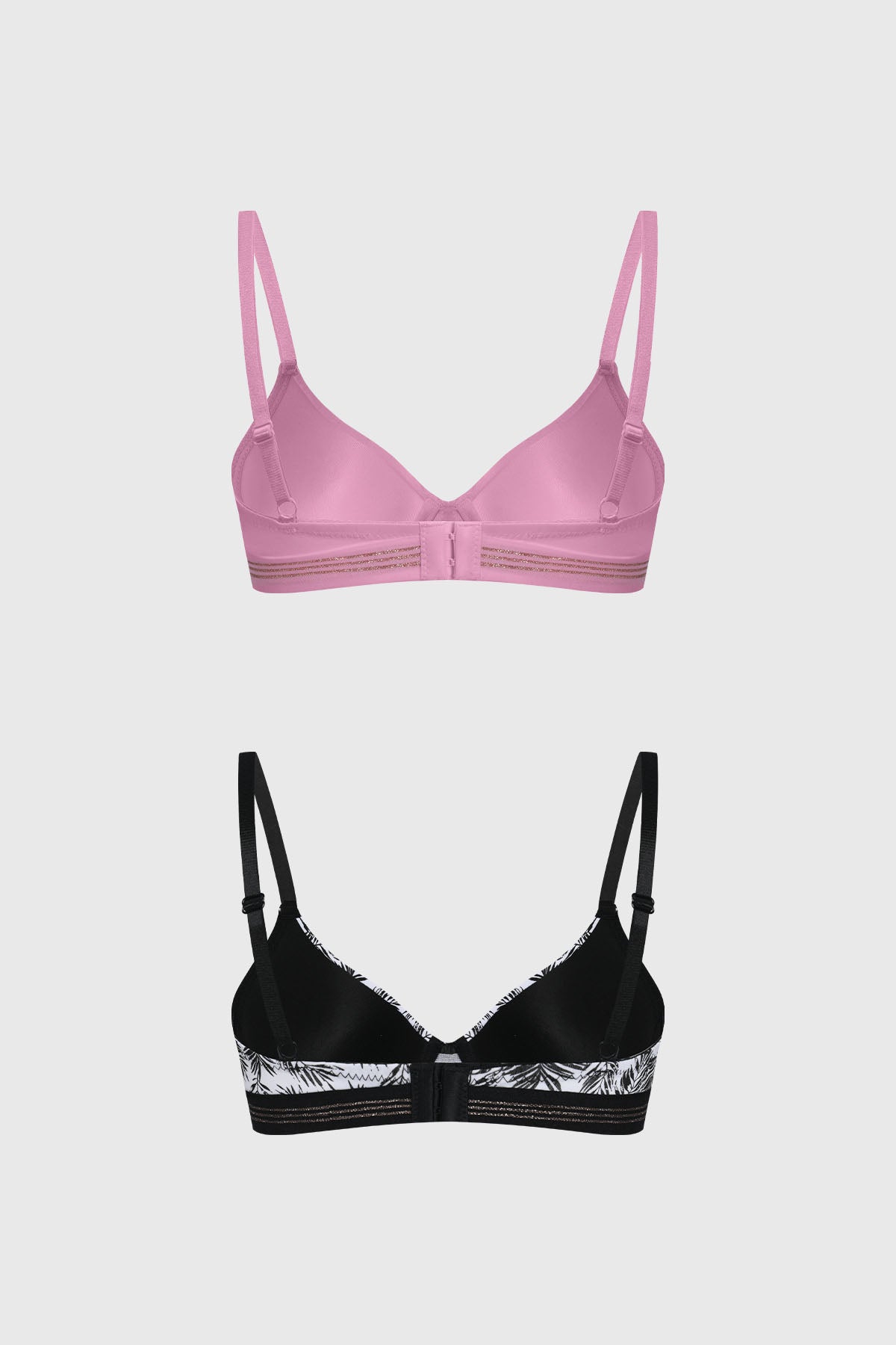 Sostén Mujer Full Print Detalle Lurex Negro
