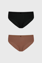 Calzón Mujer Bipack Pantaleta Café Claro