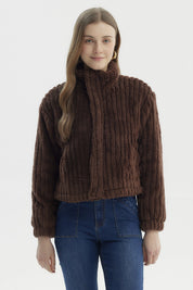 Chaqueta Mujer Juvenil Café Oscuro