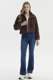 Chaqueta Mujer Juvenil Café Oscuro