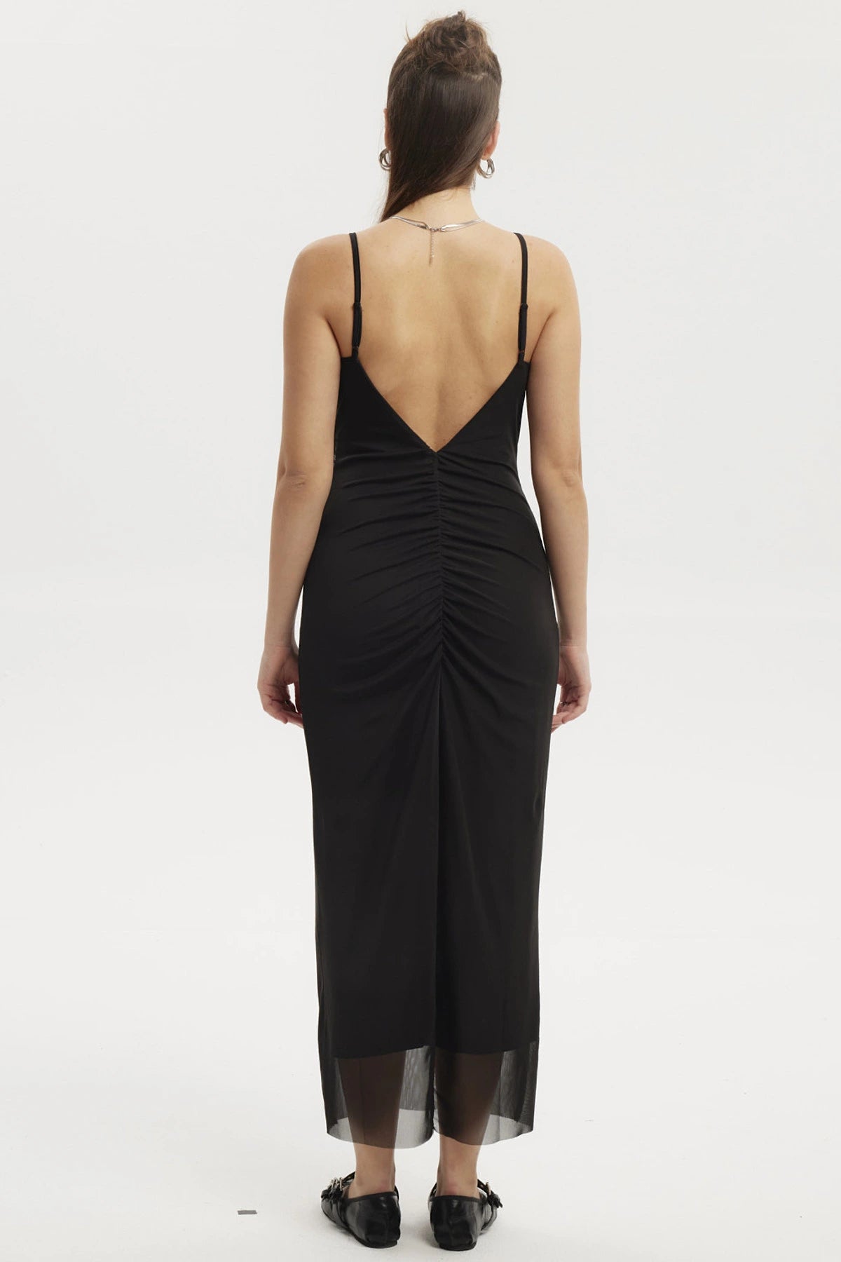 Vestido Mujer Largo Pabilo Negro