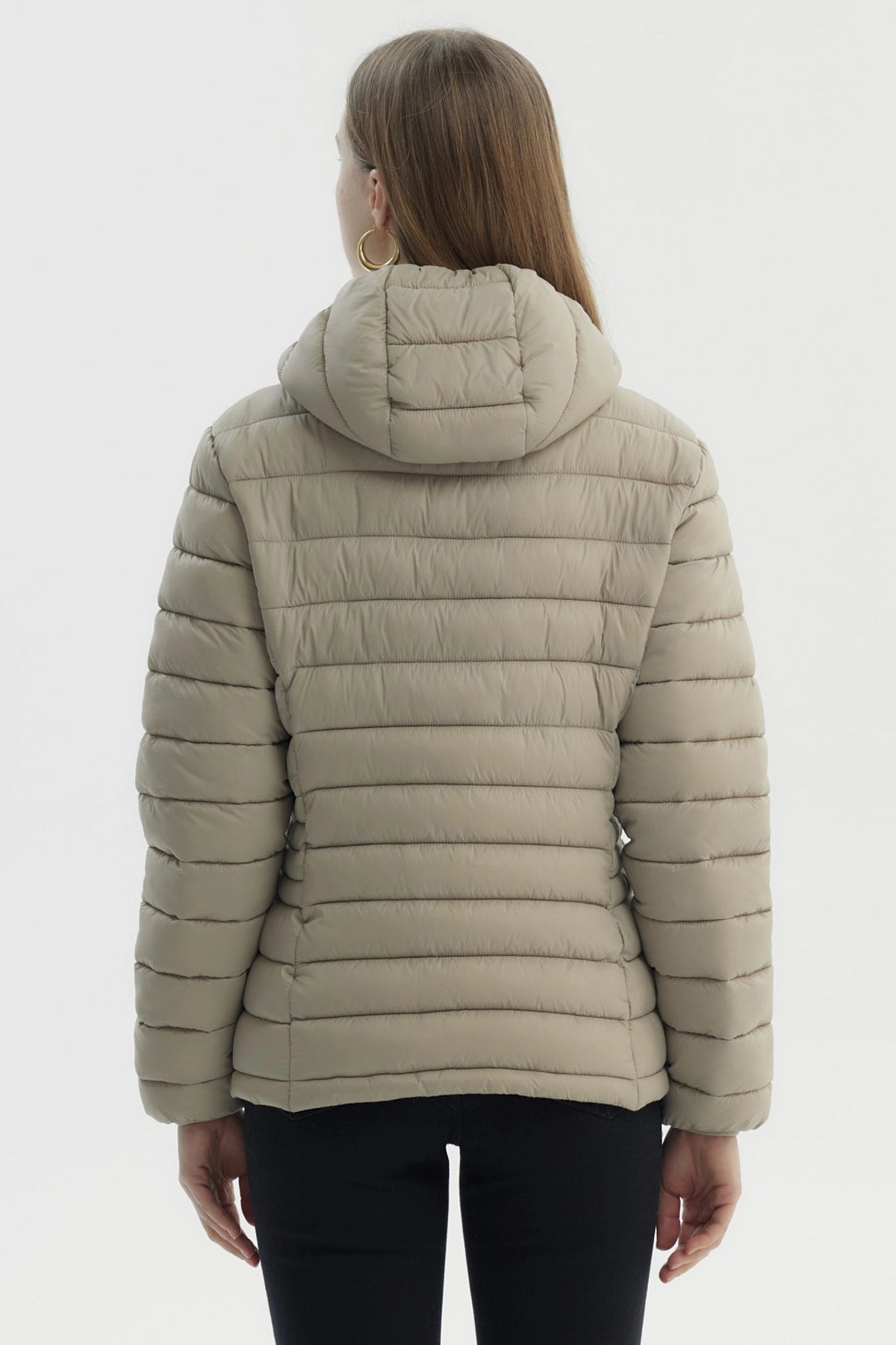 Parka Mujer Corta Plummy Cortes Beige