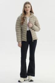 Parka Mujer Corta Plummy Cortes Beige
