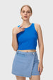 Polera Mujer Sudadera Azul Electrico