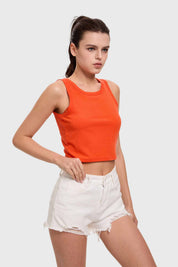 Polera Mujer Sudadera Naranjo