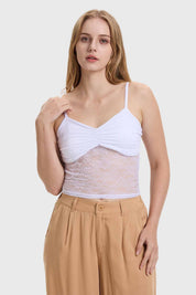 Polera Mujer Encaje Blanco