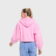 Polerón Mujer Crop Rosado